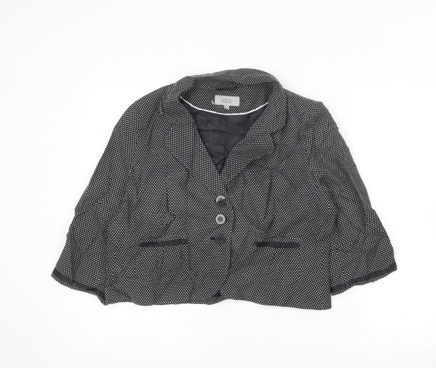 Womens UK Size 16 Marks and Spencer Black Jacket