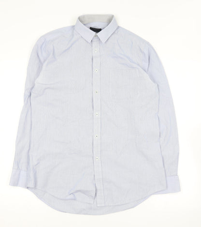 Mens UK Size L Padini Blue  Button-Up Long Sleeve Casual Shirt