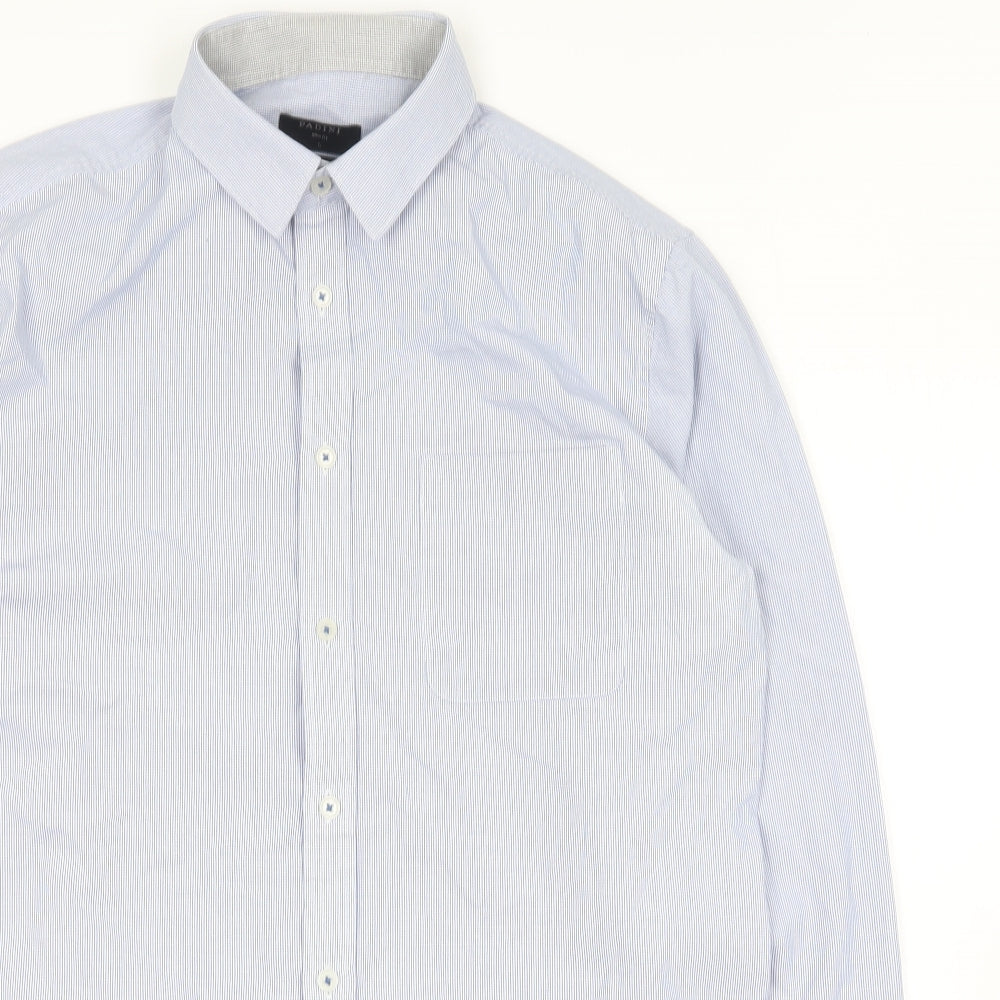 Mens UK Size L Padini Blue  Button-Up Long Sleeve Casual Shirt