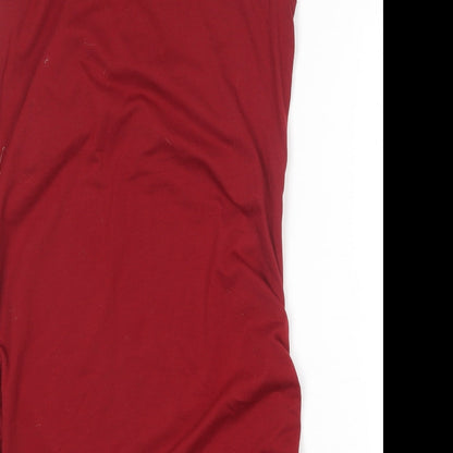 Preworn Womens Red  Polyester Basic Tank Size M Round Neck