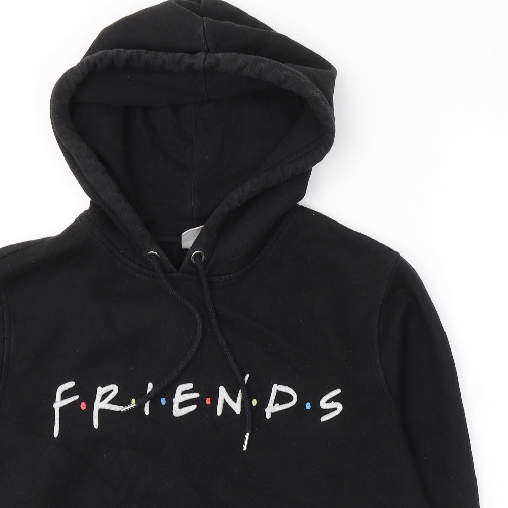 H&M Womens Black  Cotton Pullover Hoodie Size S  Pullover - Friends