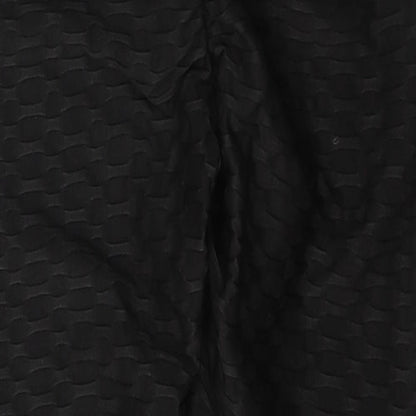 SheIn Womens Black  Polyester Pedal Pusher Leggings Size L L26 in