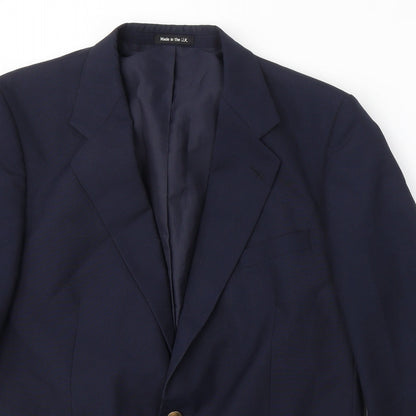 Mens UK Size 42 Preworn Regular Blue Suit Jacket