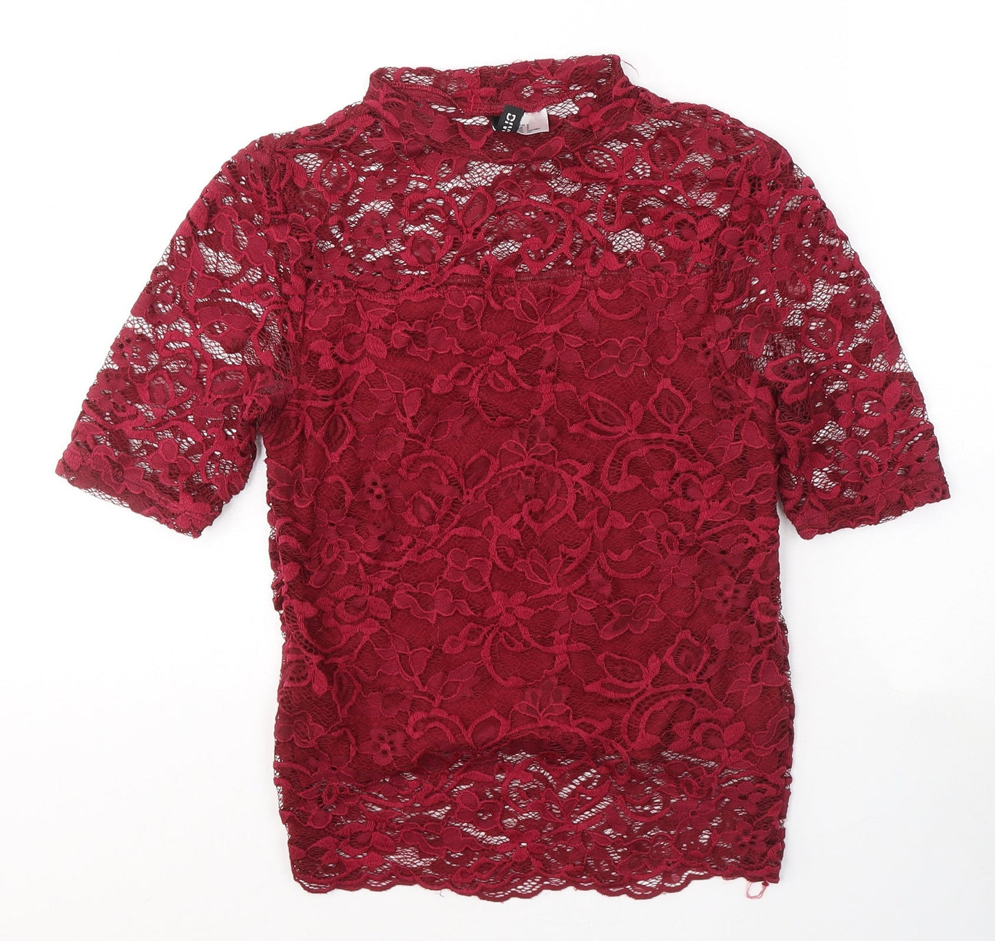 Womens UK Size S Divided Red Basic Blouse