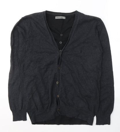 Cedar Wood State Mens Grey V-Neck  Polyester Pullover Jumper Size M