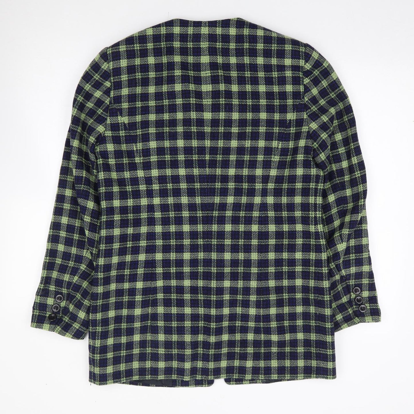 Gerry Weber Womens Multicoloured Plaid Wool Jacket Blazer Size 8