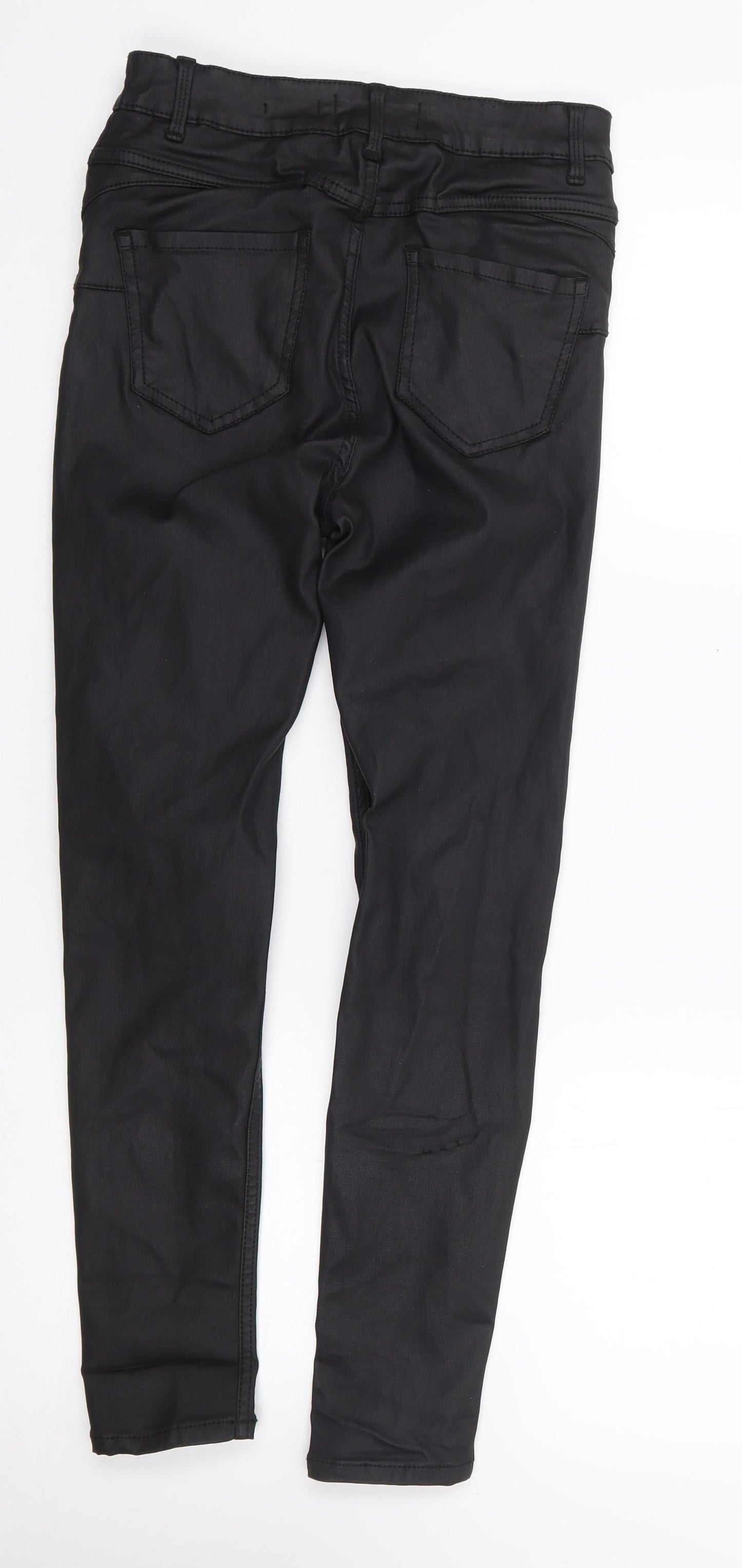New Look  Womens Black  Viscose Trousers  Size 10 L25 in Regular Zip - Lift & Shape