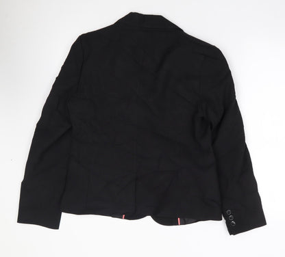 F&F Womens Black  Polyester Jacket Suit Jacket Size 14