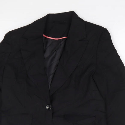 F&F Womens Black  Polyester Jacket Suit Jacket Size 14