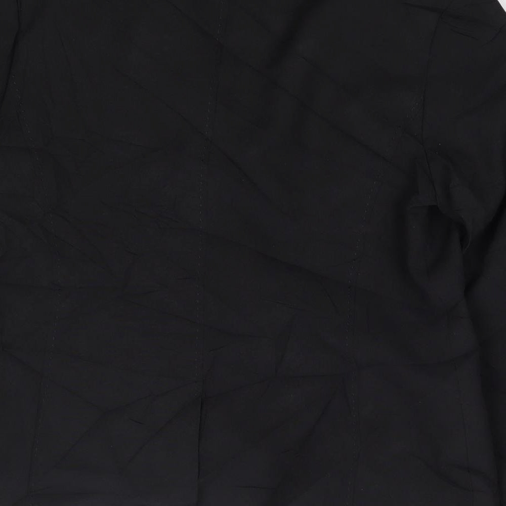 F&F Womens Black  Polyester Jacket Suit Jacket Size 14