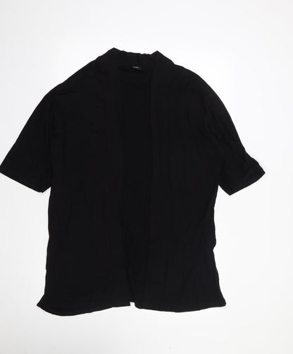 George Womens Black V-Neck  Viscose Cardigan Jumper Size L