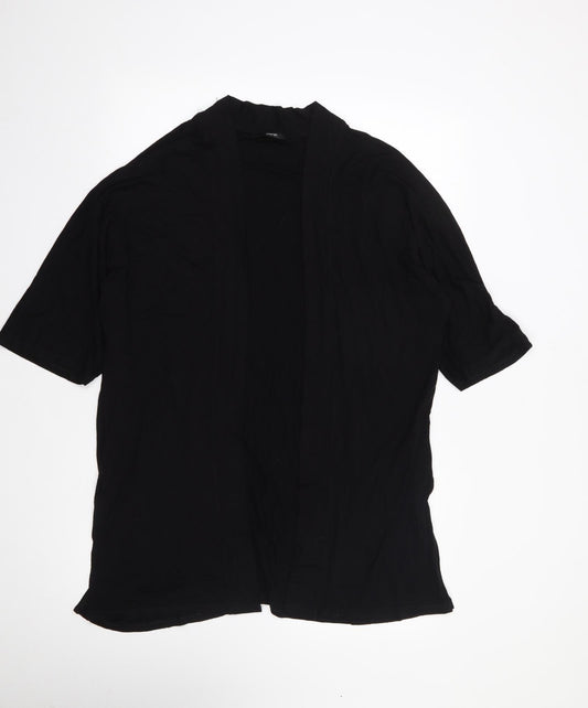 George Womens Black V-Neck  Viscose Cardigan Jumper Size L