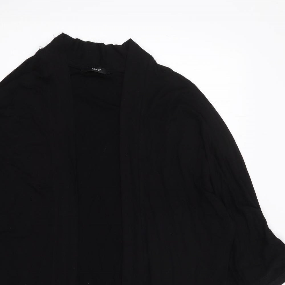 George Womens Black V-Neck  Viscose Cardigan Jumper Size L