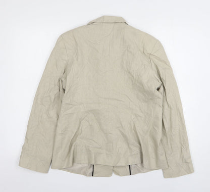 Bonmarché Womens Beige  Linen Jacket Suit Jacket Size 14