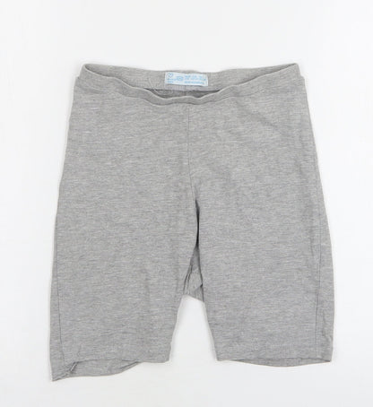 Primark Womens Grey  Cotton Biker Shorts Size 4 L5 in Regular