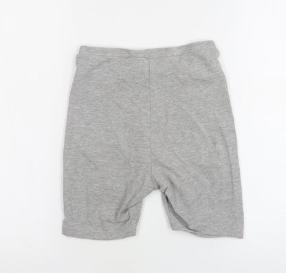 Primark Womens Grey  Cotton Biker Shorts Size 4 L5 in Regular