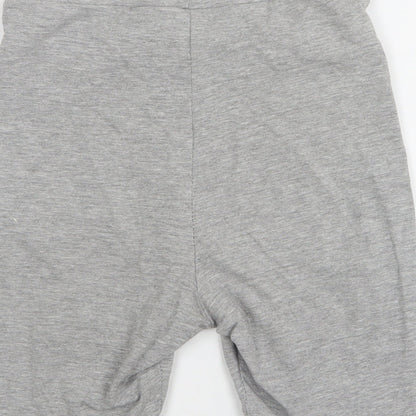 Primark Womens Grey  Cotton Biker Shorts Size 4 L5 in Regular