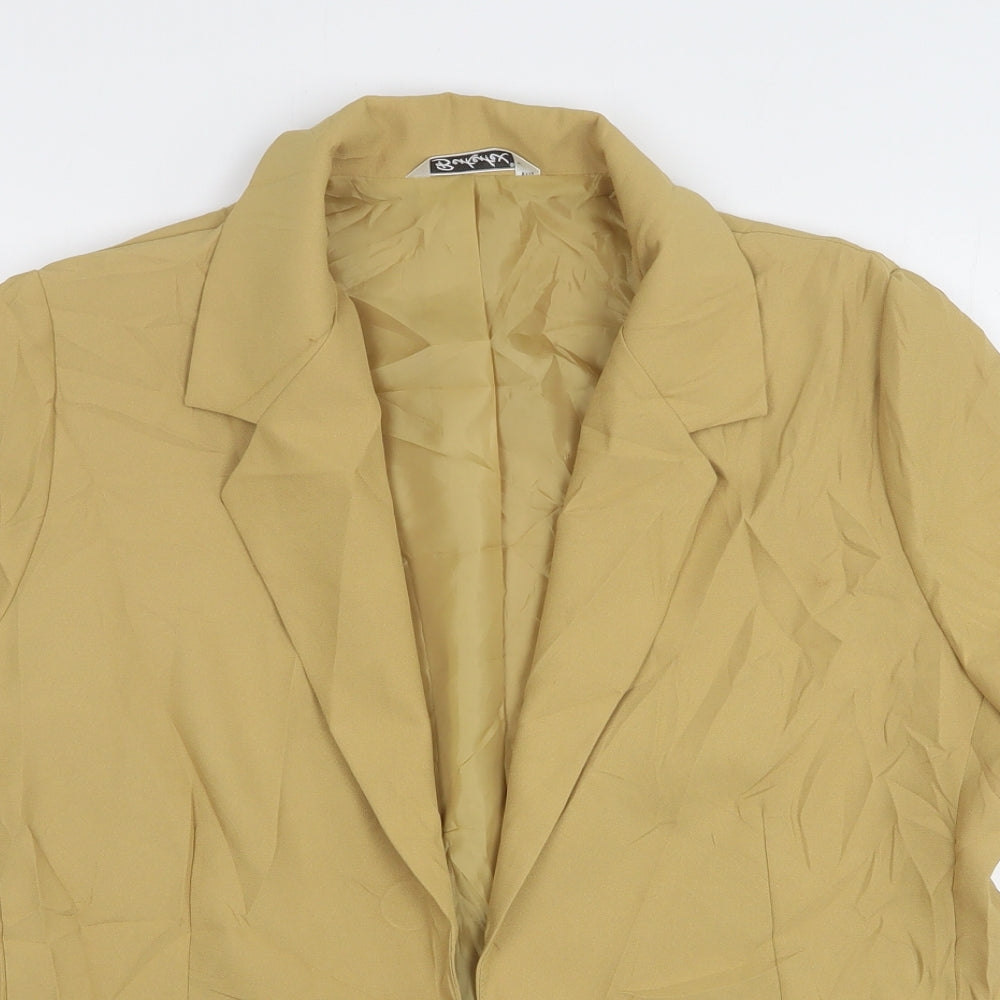 Berkertex Womens Beige  Polyester Jacket Blazer Size 16