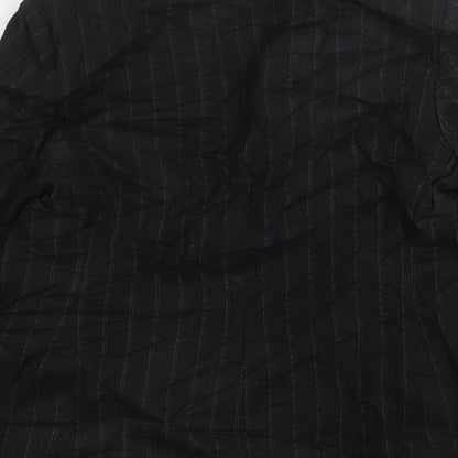 Debenhams  Womens Grey Striped Polyester Jacket Suit Jacket Size 16