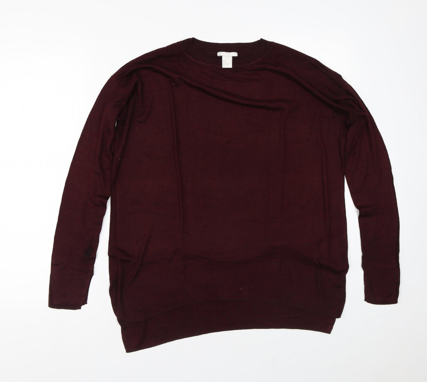 H&M Womens Red  Viscose Pullover Sweatshirt Size S