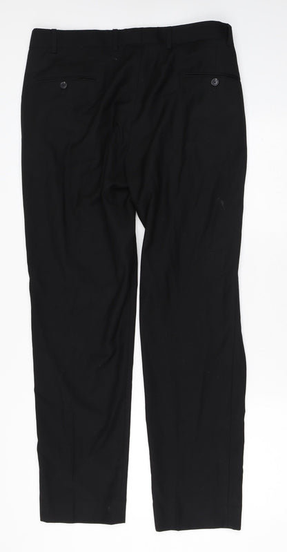 Preworn Mens Black  Polyester Trousers  Size 2XL L31 in Regular