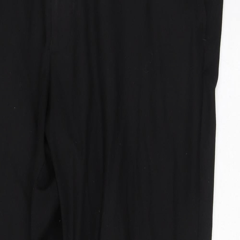 Preworn Mens Black  Polyester Trousers  Size 2XL L31 in Regular