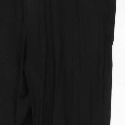 Preworn Mens Black  Polyester Trousers  Size 2XL L31 in Regular