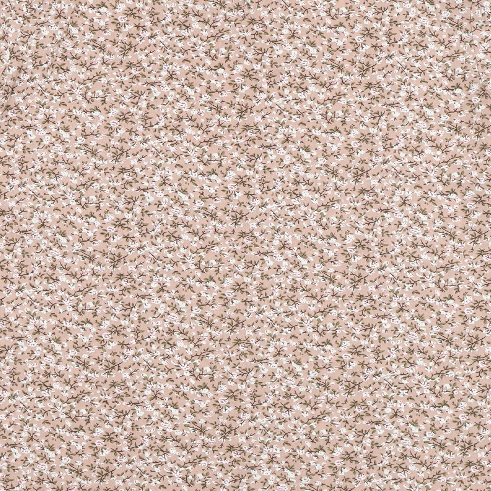 SheIn Womens Pink Floral Polyester Basic Blouse Size 8 Round Neck