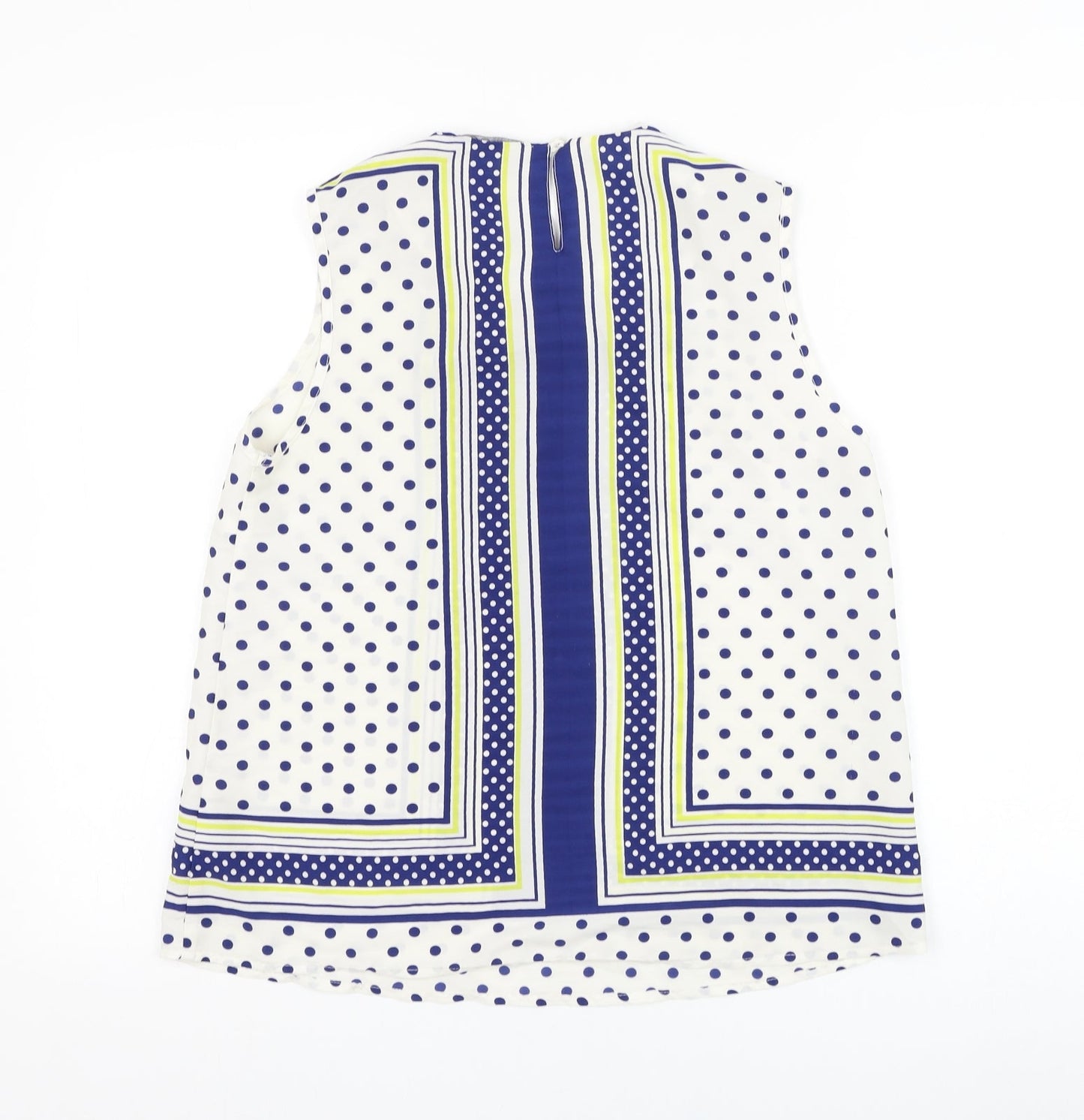 Atmosphere Womens White Polka Dot Polyester Basic Blouse Size 12 Collared