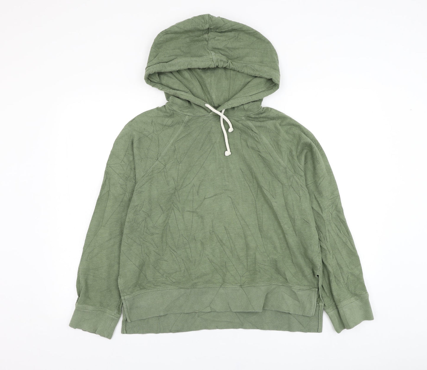 H&M Womens Green  Cotton Pullover Hoodie Size XS  Pullover