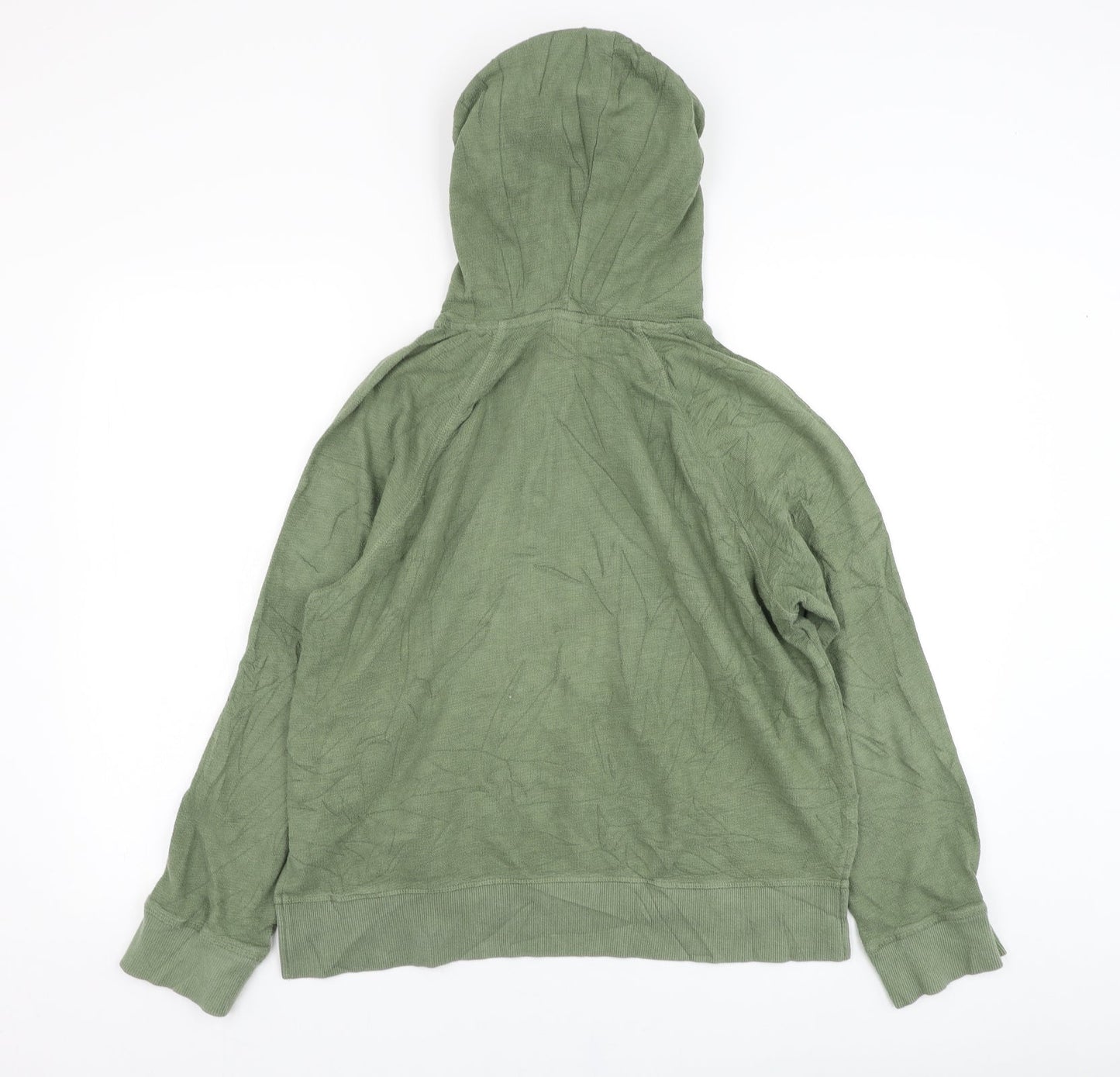 H&M Womens Green  Cotton Pullover Hoodie Size XS  Pullover