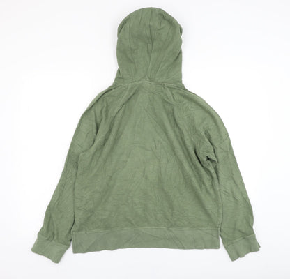 H&M Womens Green  Cotton Pullover Hoodie Size XS  Pullover
