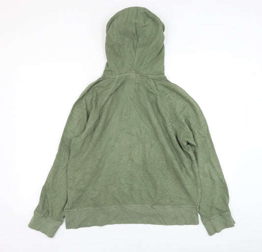 H&M Womens Green  Cotton Pullover Hoodie Size XS  Pullover