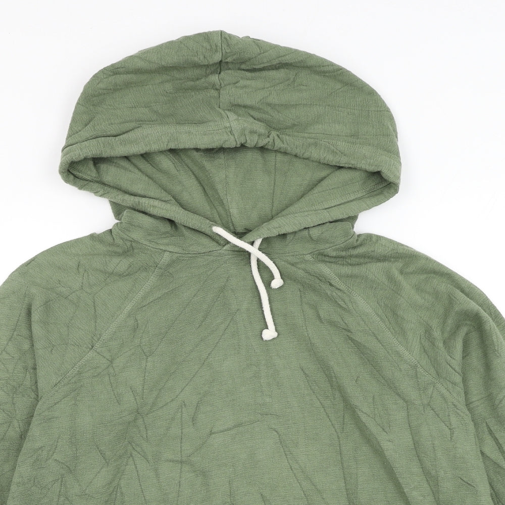 H&M Womens Green  Cotton Pullover Hoodie Size XS  Pullover