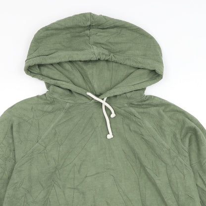 H&M Womens Green  Cotton Pullover Hoodie Size XS  Pullover
