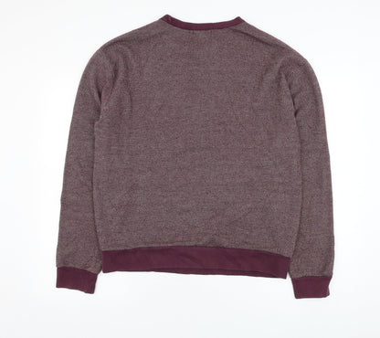 Topman Mens Purple  Polyester Pullover Sweatshirt Size S