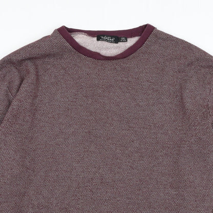 Topman Mens Purple  Polyester Pullover Sweatshirt Size S