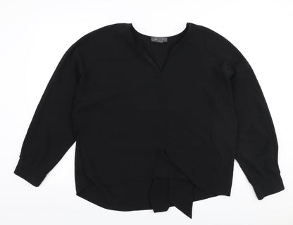 Primark Womens Black  Polyester Basic Blouse Size 14 V-Neck