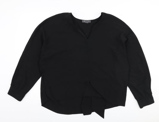 Primark Womens Black  Polyester Basic Blouse Size 14 V-Neck