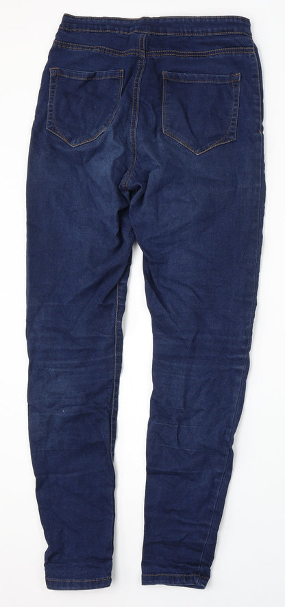 Denim CO Womens Blue  Cotton Skinny Jeans Size 10 L32 in Regular Button