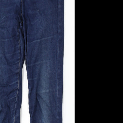 Denim CO Womens Blue  Cotton Skinny Jeans Size 10 L32 in Regular Button