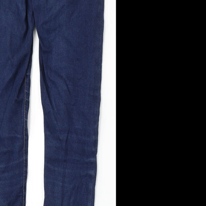 Denim CO Womens Blue  Cotton Skinny Jeans Size 10 L32 in Regular Button