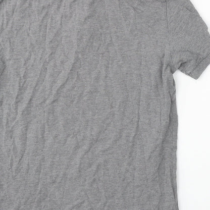 Gap Mens Grey  Polyester  Polo Size L Collared Button