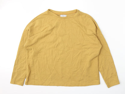 Womens UK Size M Pull&Bear Yellow Pullover Jumper