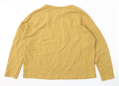 Womens UK Size M Pull&Bear Yellow Pullover Jumper