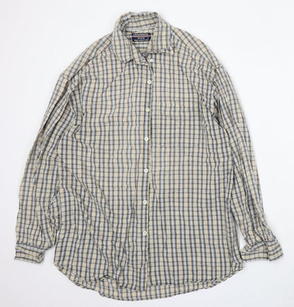 Mens UK Size M Cedar Wood State Yellow  Button-Up Long Sleeve Casual Shirt