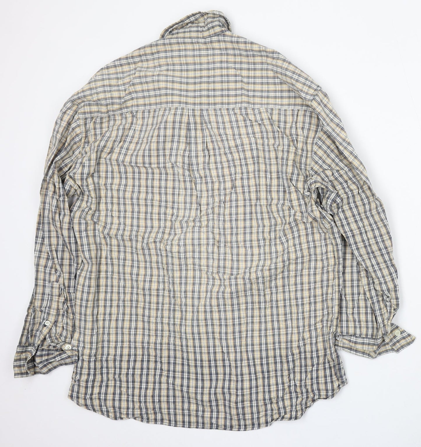 Mens UK Size M Cedar Wood State Yellow  Button-Up Long Sleeve Casual Shirt