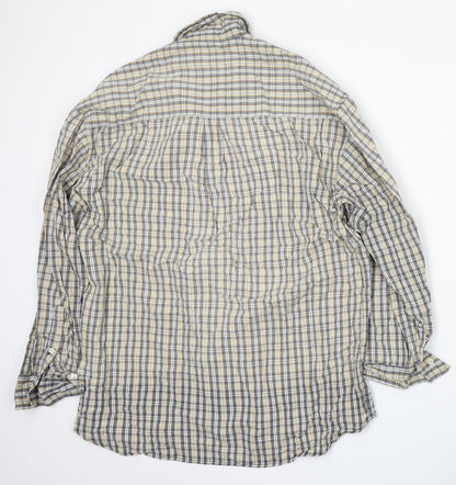 Mens UK Size M Cedar Wood State Yellow  Button-Up Long Sleeve Casual Shirt