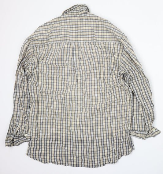 Mens UK Size M Cedar Wood State Yellow  Button-Up Long Sleeve Casual Shirt