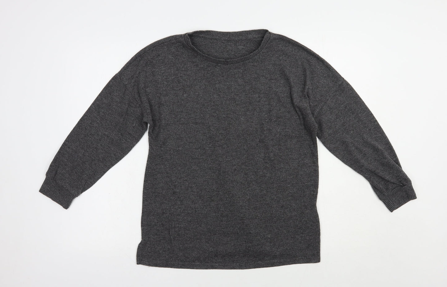 Primark Womens Grey Crew Neck  Polyester Pullover Jumper Size 12